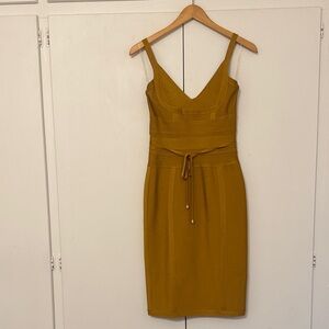 House of CB Mustard Midi Dress